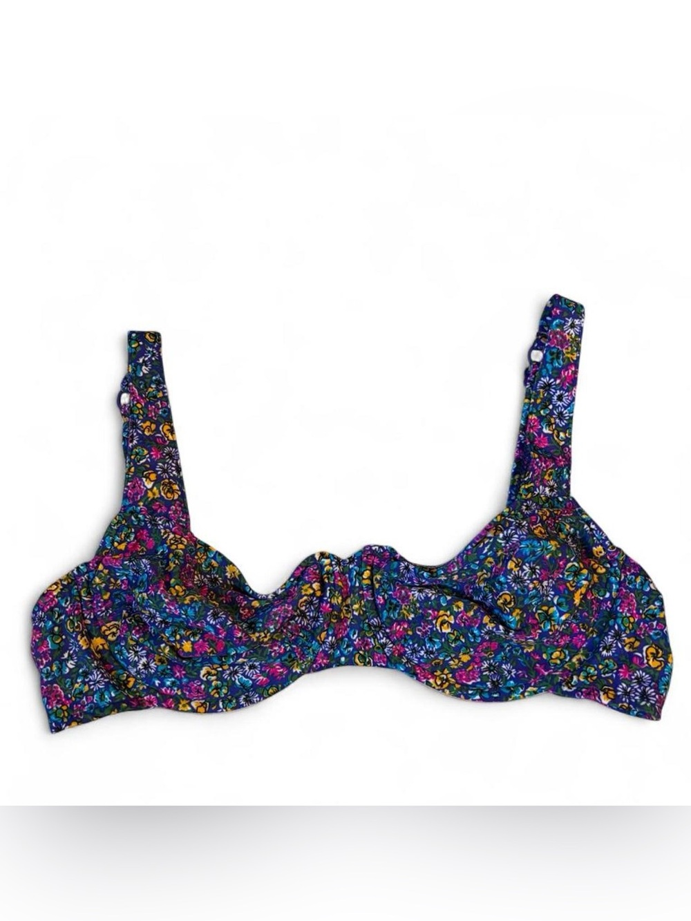 Sunsets Vintage Floral Underwire Bikini Swimsuit Top Style 80T Size 38D